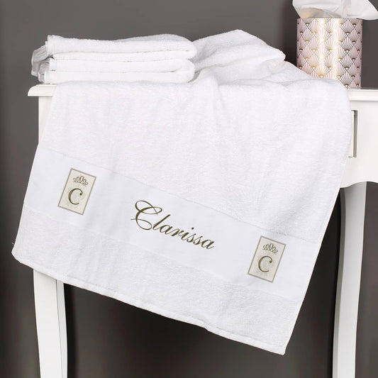 Handtuch mit Name und Initale
