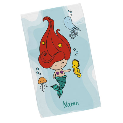 Handtuch mit kleiner Meerjungfrau in zwei Größen