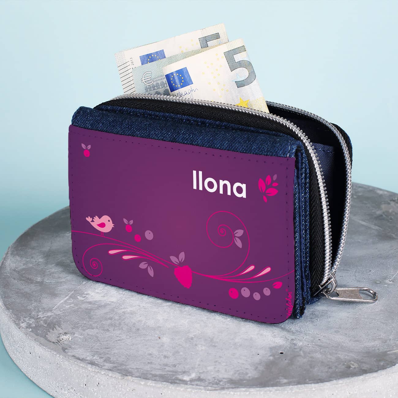 Geldbörse mit Namensaufdruck