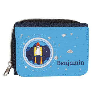 Motiv von Raumschiff und Name nach Wunsch