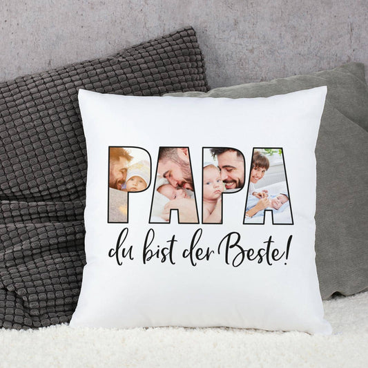 Papa du bist der Beste! - Fotokissen zum Vatertag