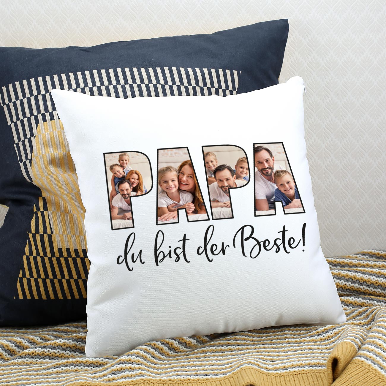 Papa du bist der Beste! - Fotokissen zum Vatertag