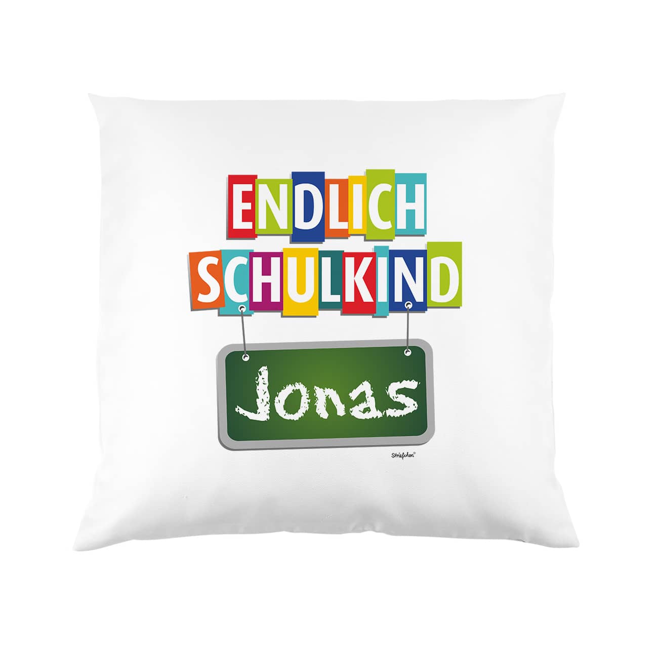 Endlich Schulkind Kissen mit Name