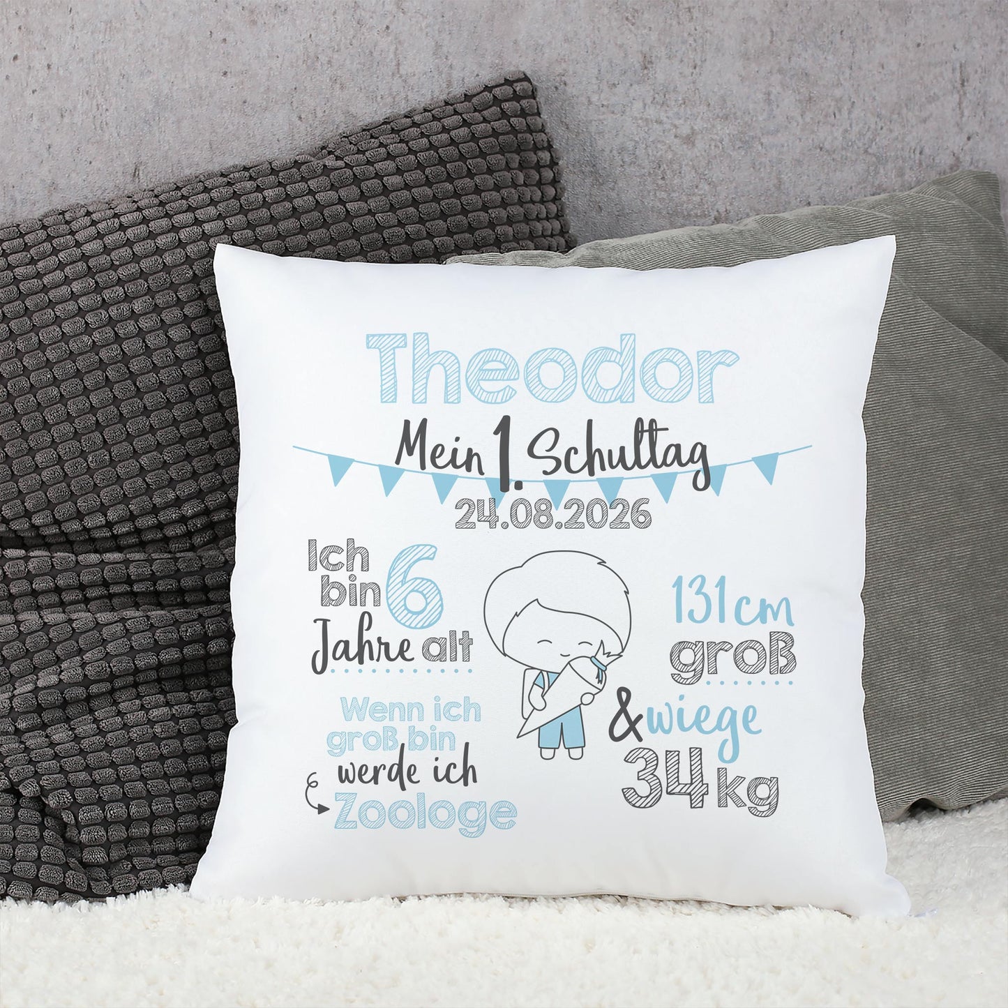 Kissen zur Einschulung für Jungen