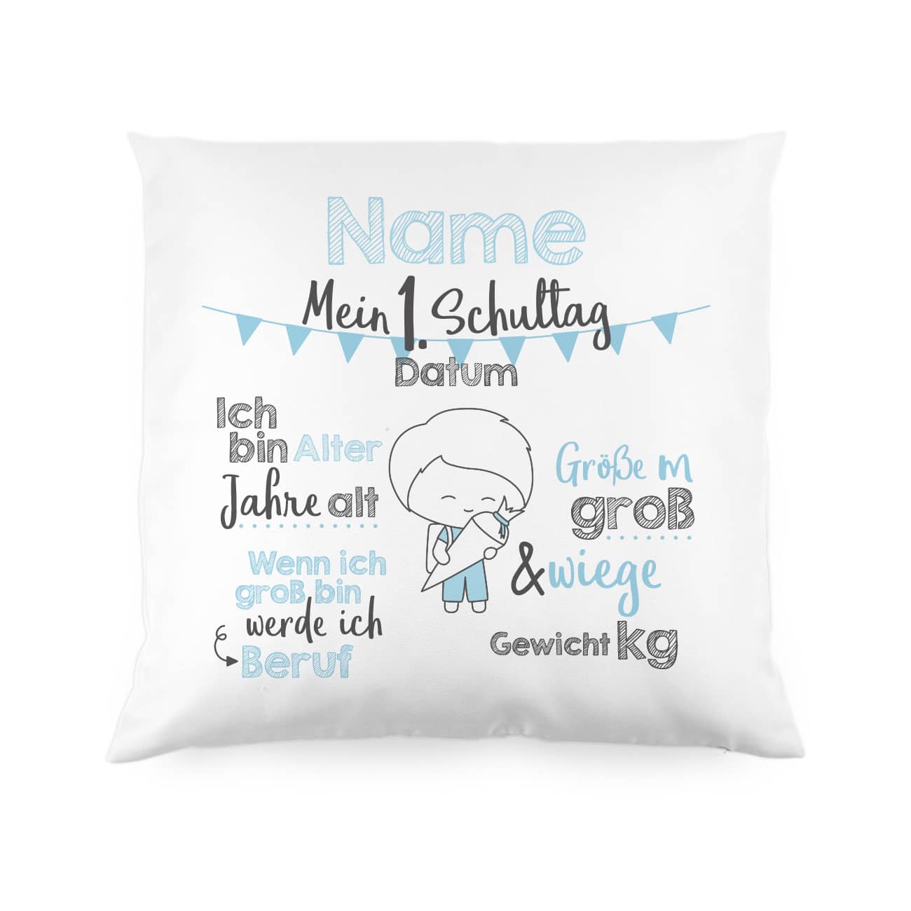 Kissen zur Einschulung für Jungen