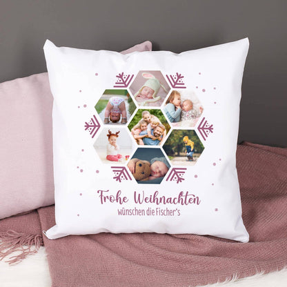 Kissen zu Weihnachten mit personalisiertem Druck