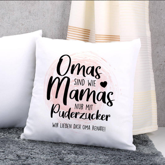 Kissen für Oma mit tollem Spruch und Wunschtext bedruckt