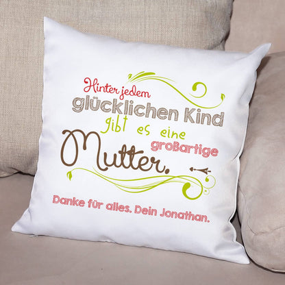 Kissen zum Muttertag mit persönlichem Gruß
