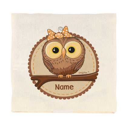 Kirschkernkissen mit persönlichen Aufdruck mit einer Eule