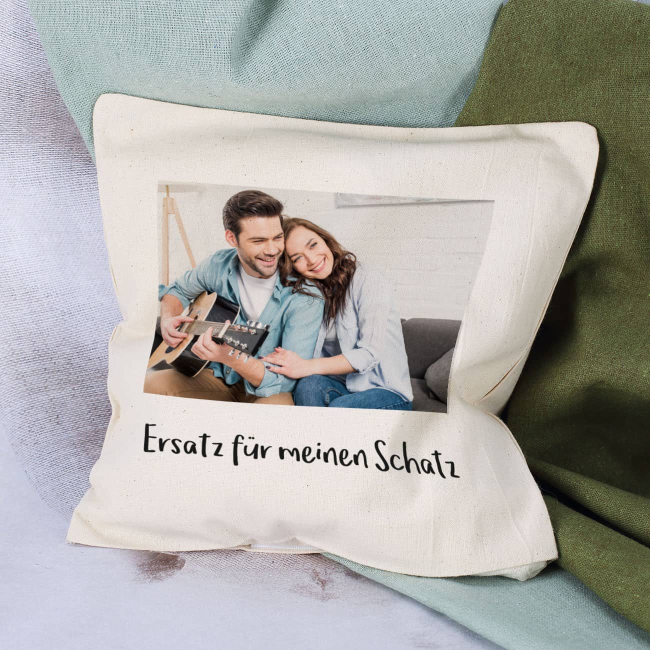 Natur-Wärmekissen mit Ihrem persönlichen Foto und Wunschtext