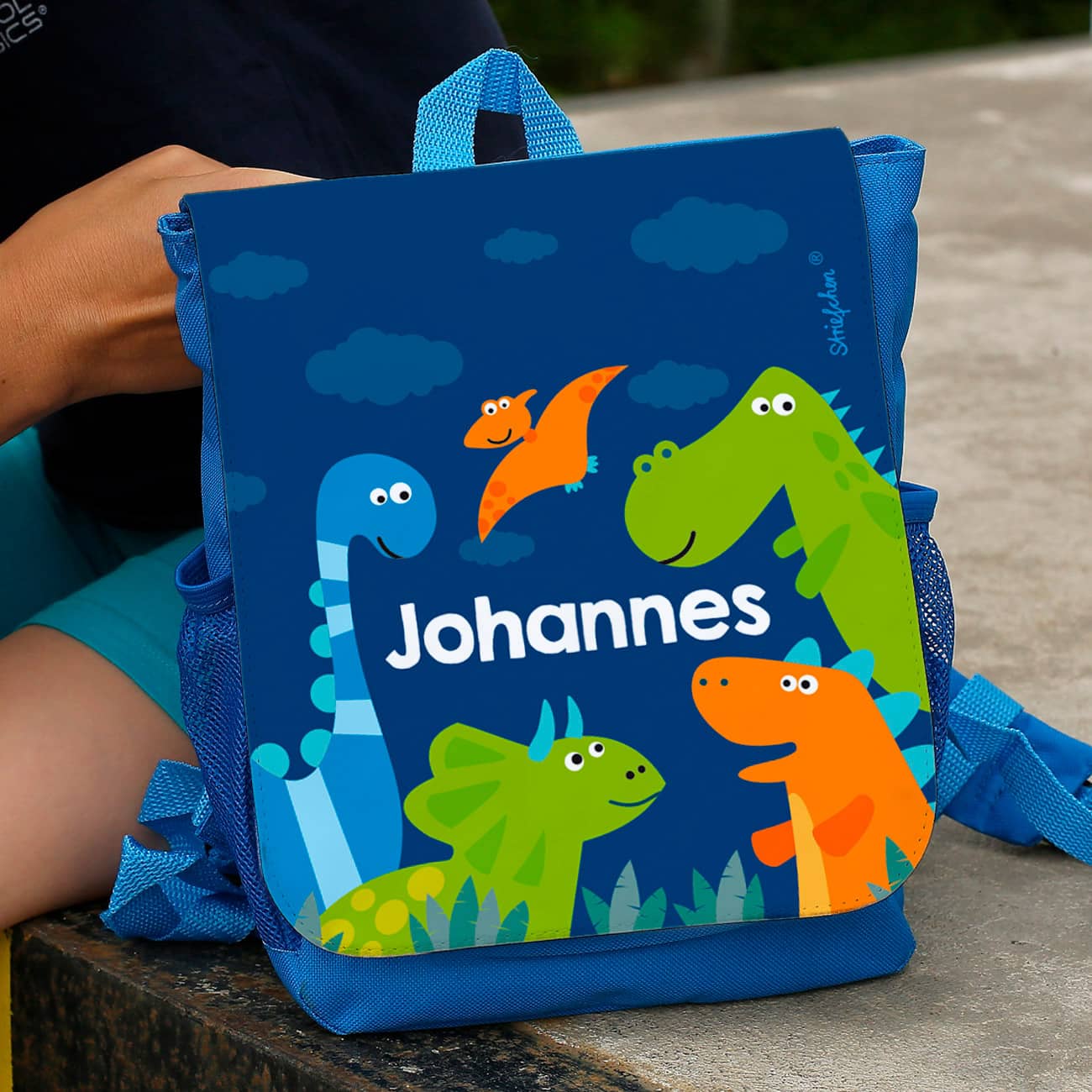 Kinderrucksack Dino Saurier Name
