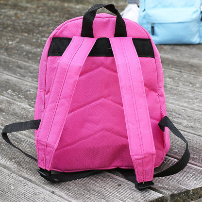 Kindergartenrucksack mit Einhorn, Prinzessin & Name | Rosa/Pink