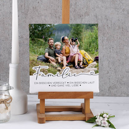 Foto-Leinwand für Familien, 20x20 cm