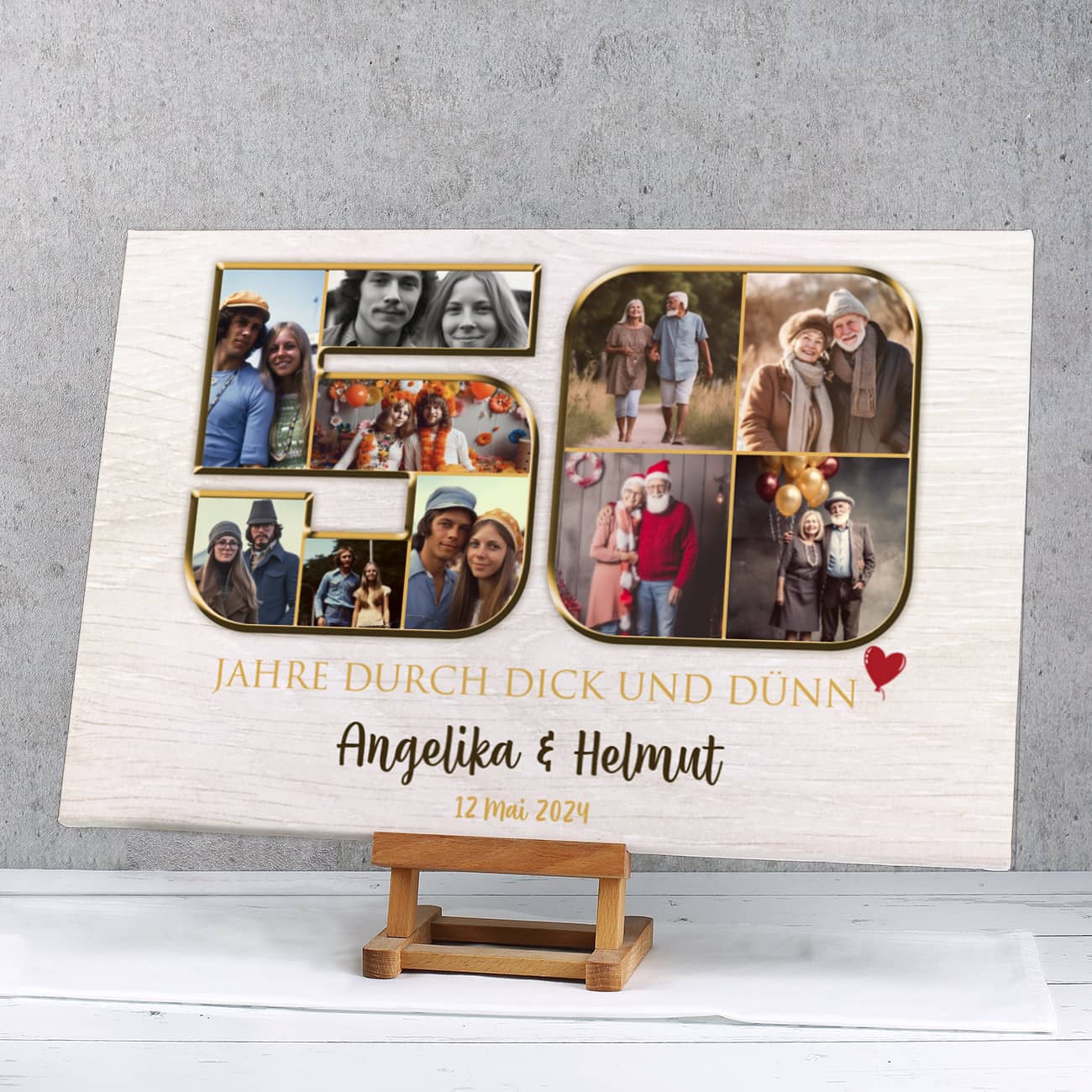 Foto-Leinwand zur Goldenen Hochzeit 