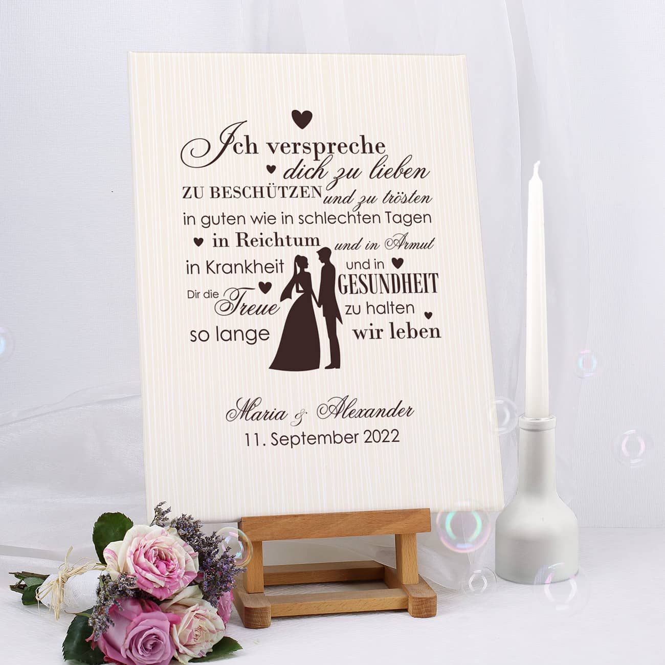 Leinwand Ehegelübde 40cm x 30 cm