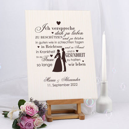 Leinwand Ehegelübde 40cm x 30 cm