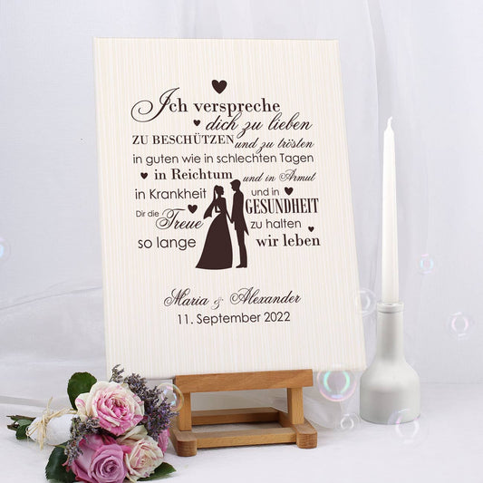 Leinwand Ehegelübde 40cm x 30 cm