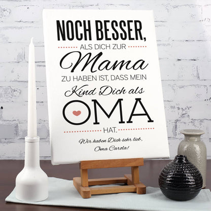 Leinwand mit Spruch und Ihrer Widmung