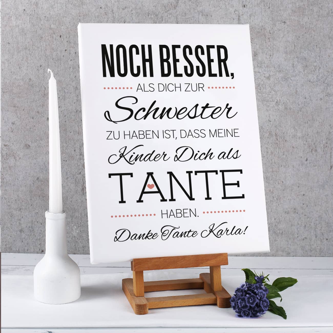 persönliche Leinwand für die Tante