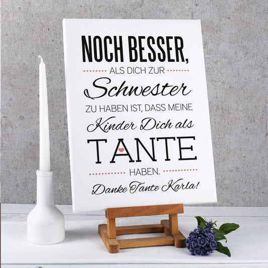 persönliche Leinwand für die Tante