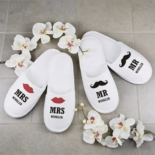 Pantoffeln für Paare - Mr & Mrs