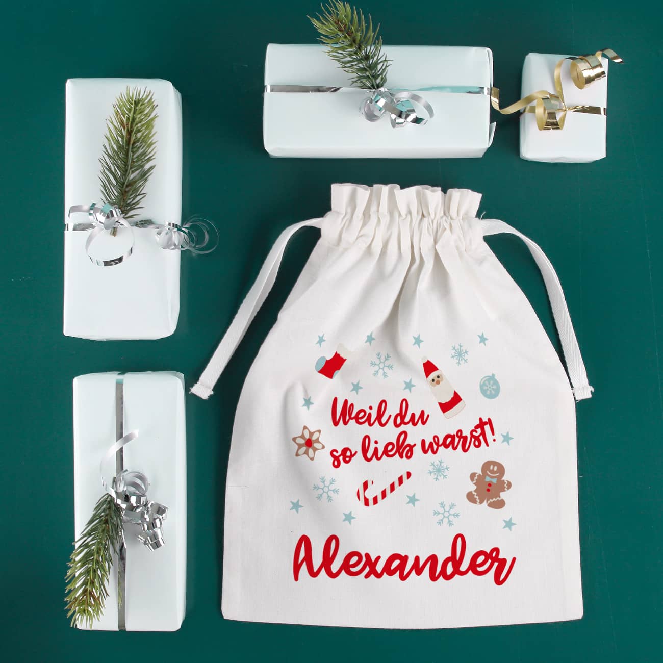 Geschenksäckchen zum Nikolaus Weil du so lieb warst! mit Name