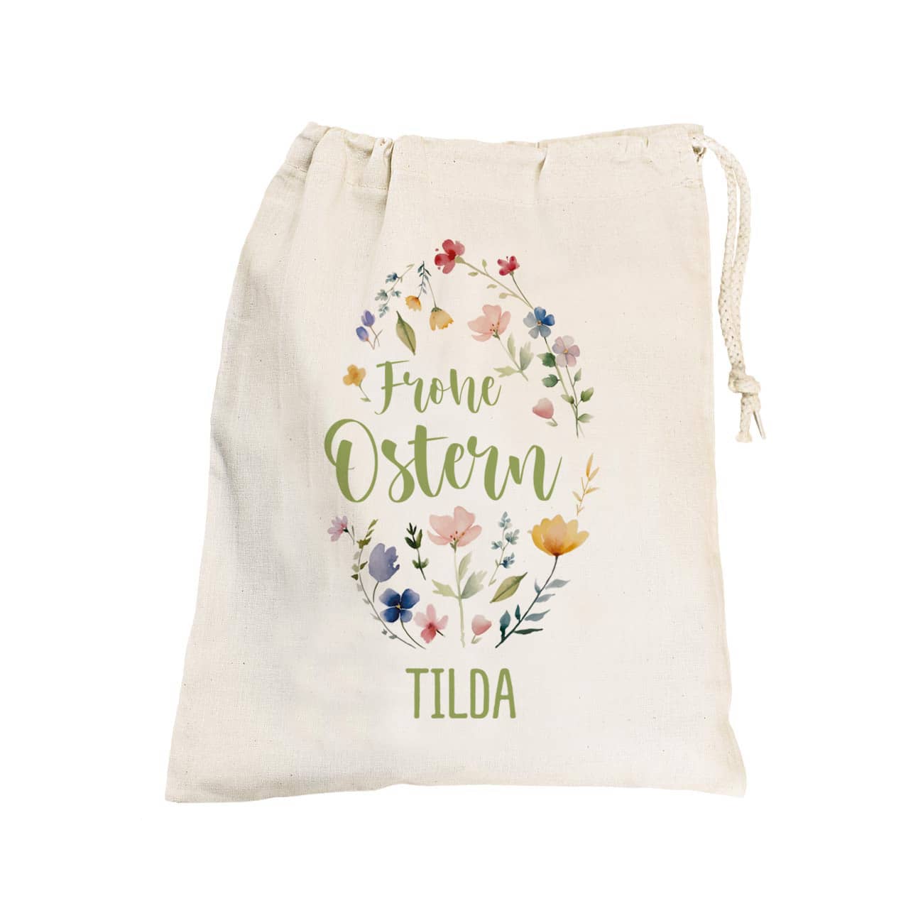 Ostergeschenk Baumwollsack mit Name, 25x32 cm