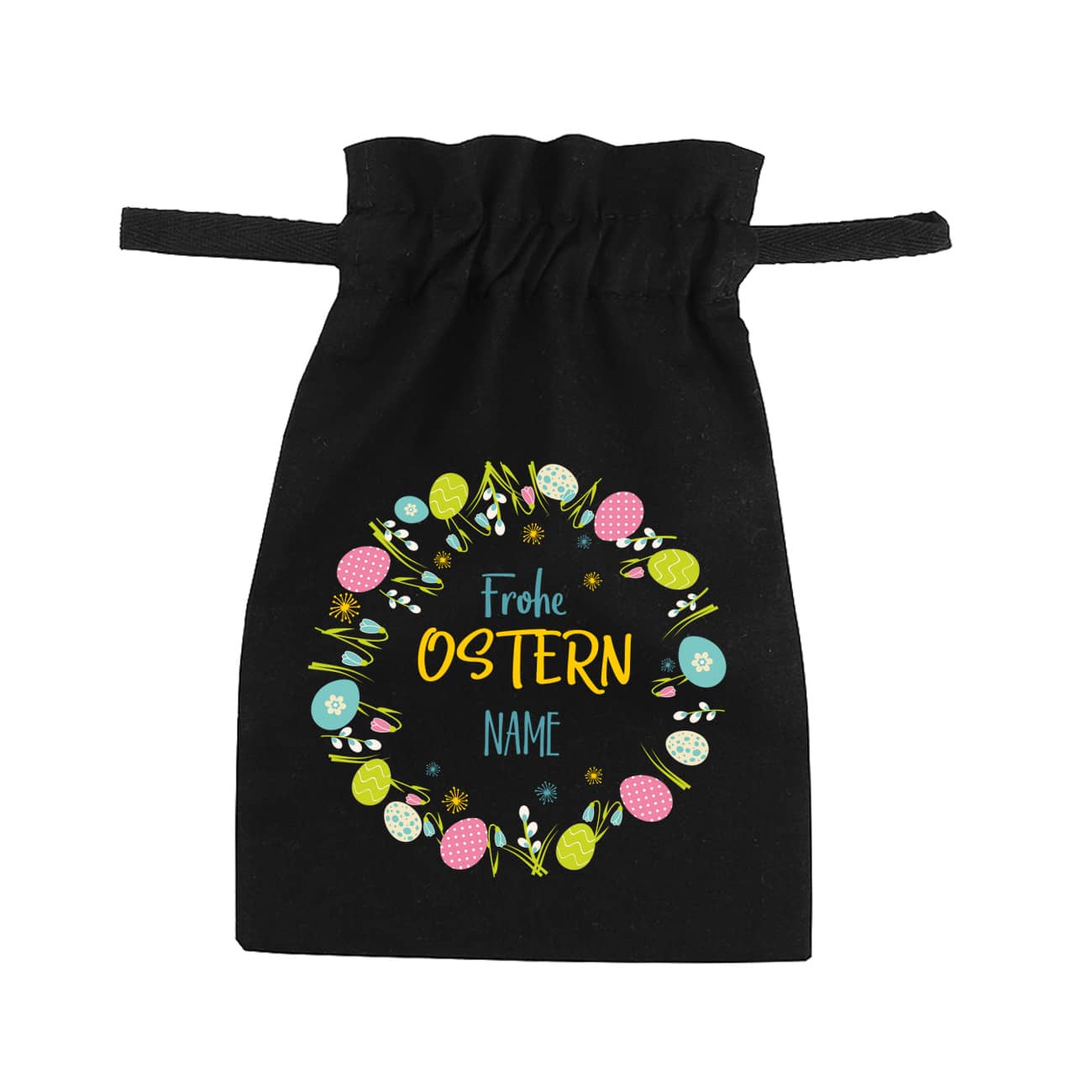 Osternest - Kleines Geschenksäckchen zu Ostern mit Name, 21 x 14 cm