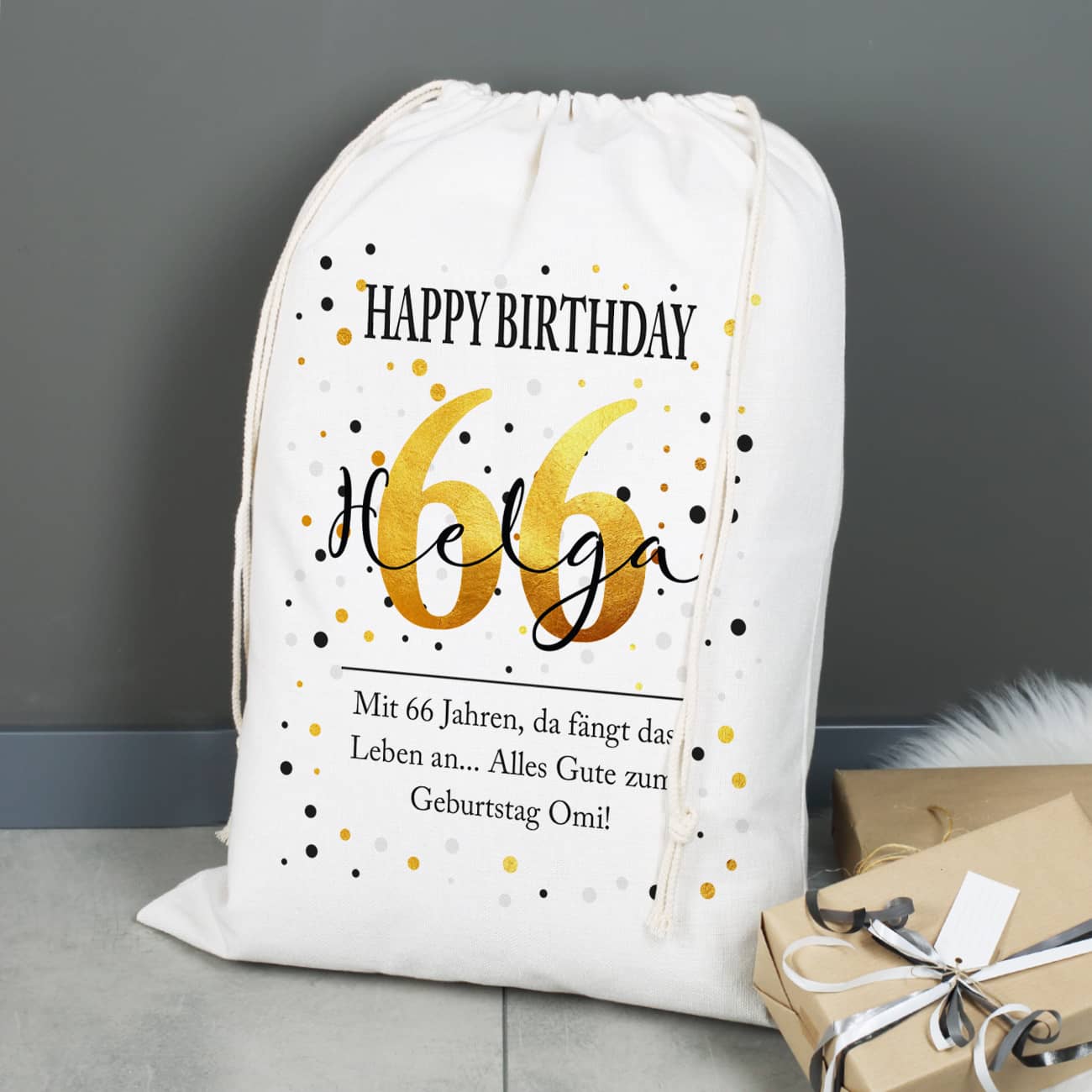 Bedruckt mit Name, Text und Alter nach Wunsch