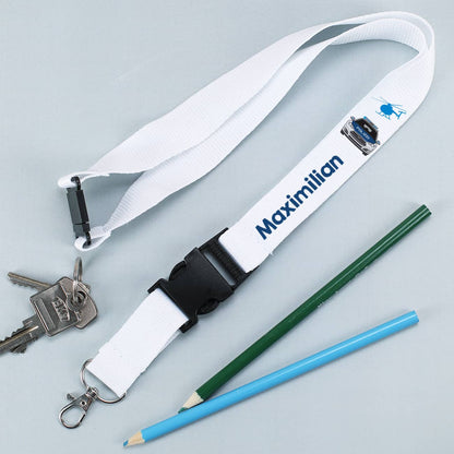 Schlüsselband mit Polizeiauto Motiv und Name