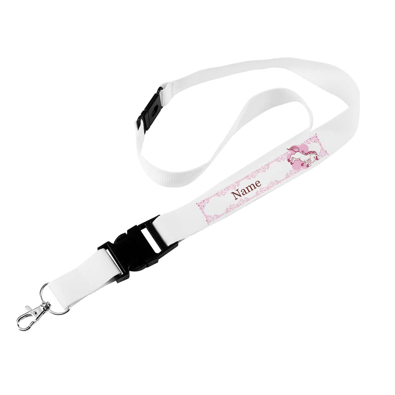 Schlüsselband mit Pony und Ihrem Wunschnamen bedruckt