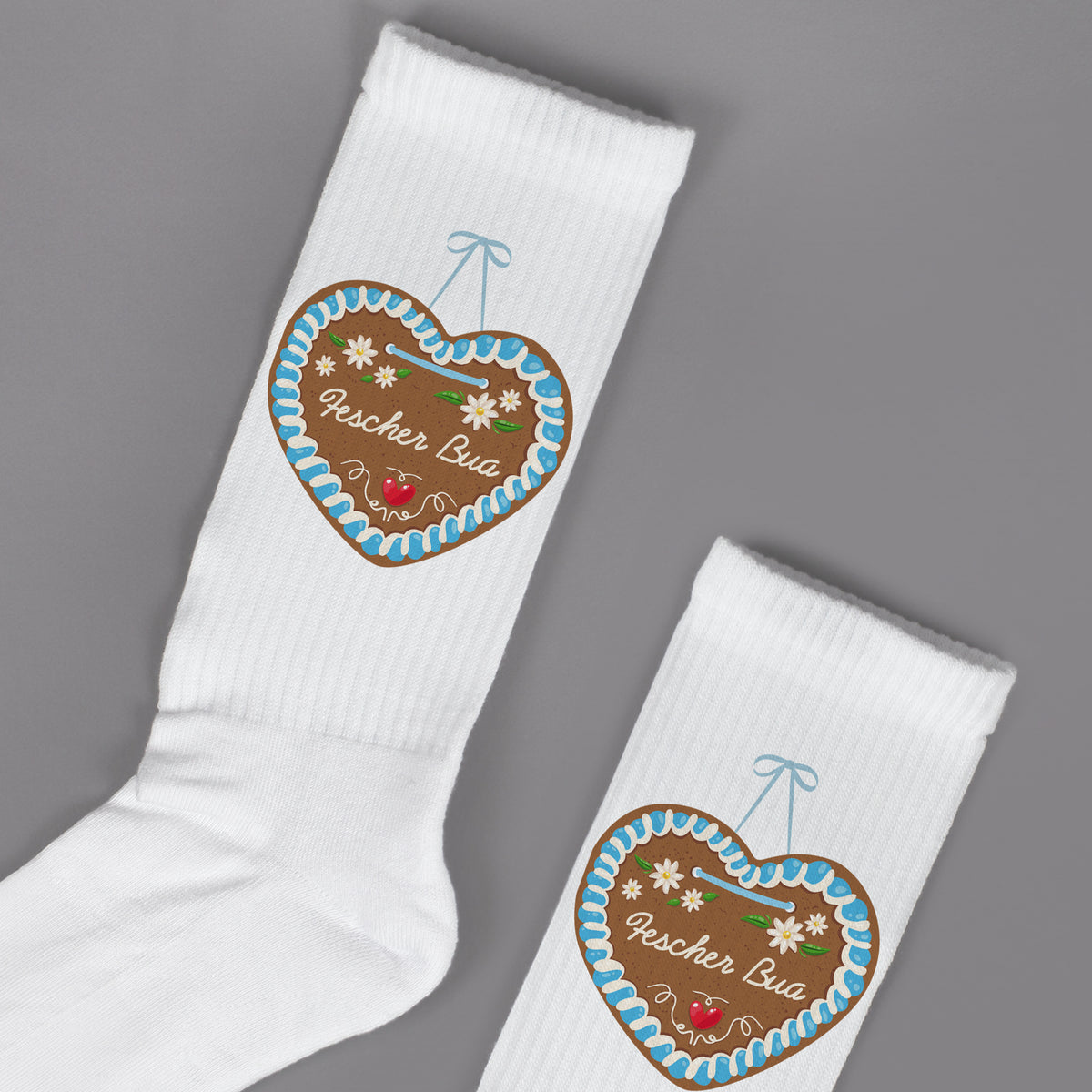 Socken mit Lebkuchenherz & Name personalisiert | Volksfest Socken als  Geschenk für Frauen & Männer