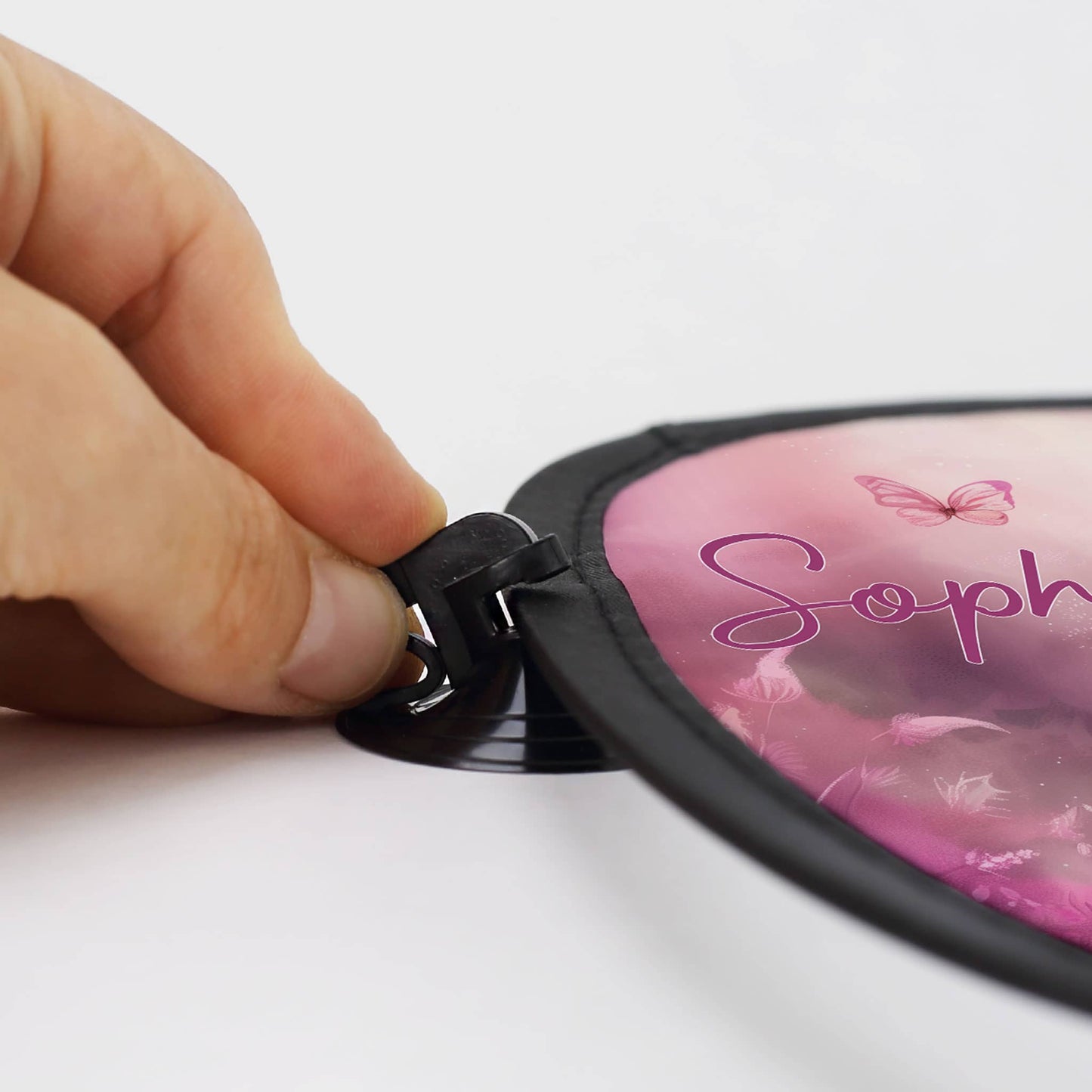 Auto Sonnenschutz mit rosa Prinzessin Motiv und Wunschname