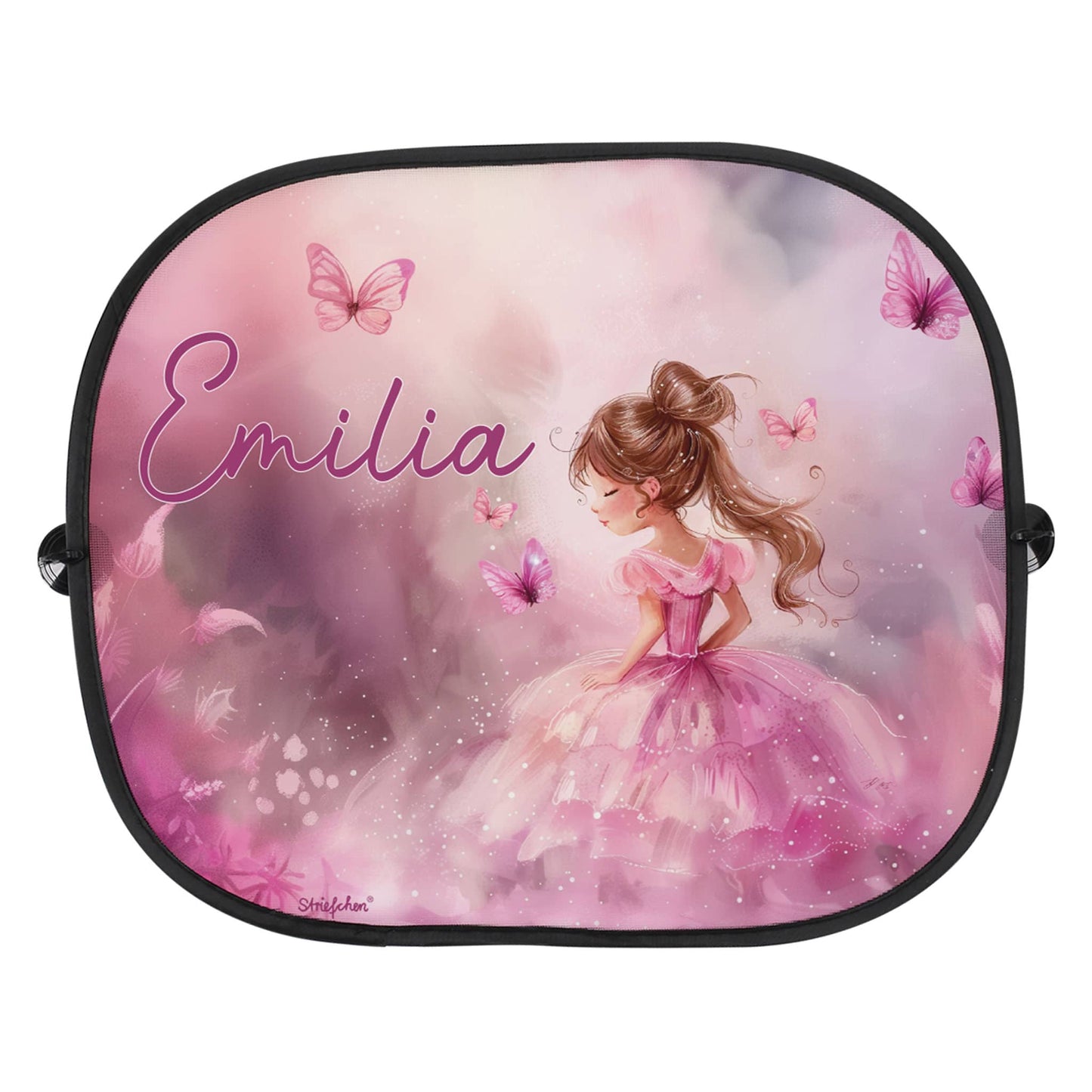 Auto Sonnenschutz mit rosa Prinzessin Motiv und Wunschname