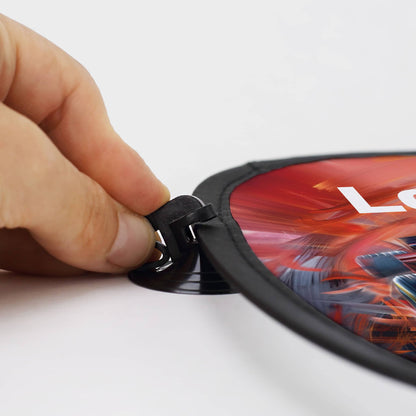 Sonnenschutz für das Auto mit Rennwagen - Motiv und Wunschname bedruckt