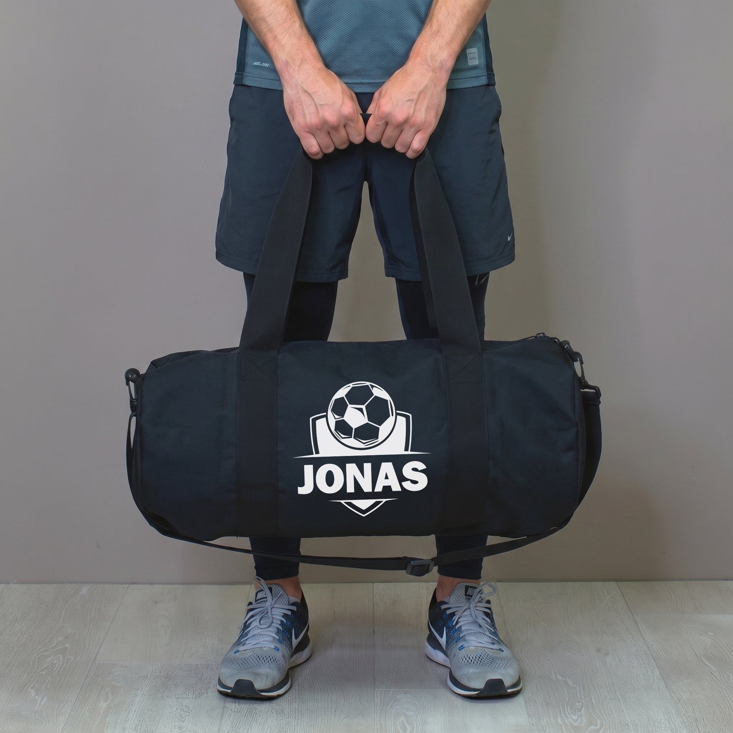 Sporttasche mit Fußball Motiv & Name personalisiert | Reisetasche für Jungen, Schule & Training
