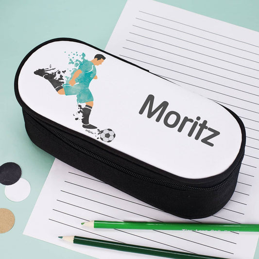 Fußballer Stiftebox mit Namensaufdruck