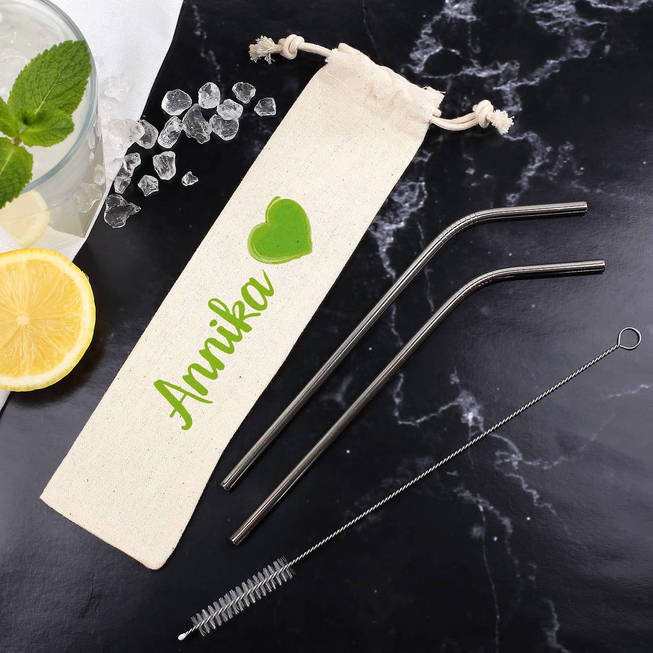 Praktisches Strohhalm Set für unterwegs