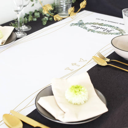 Tischläufer - Eukalyptus Fisch - zur Taufe, Kommunion oder Konfirmation - in zwei Längen