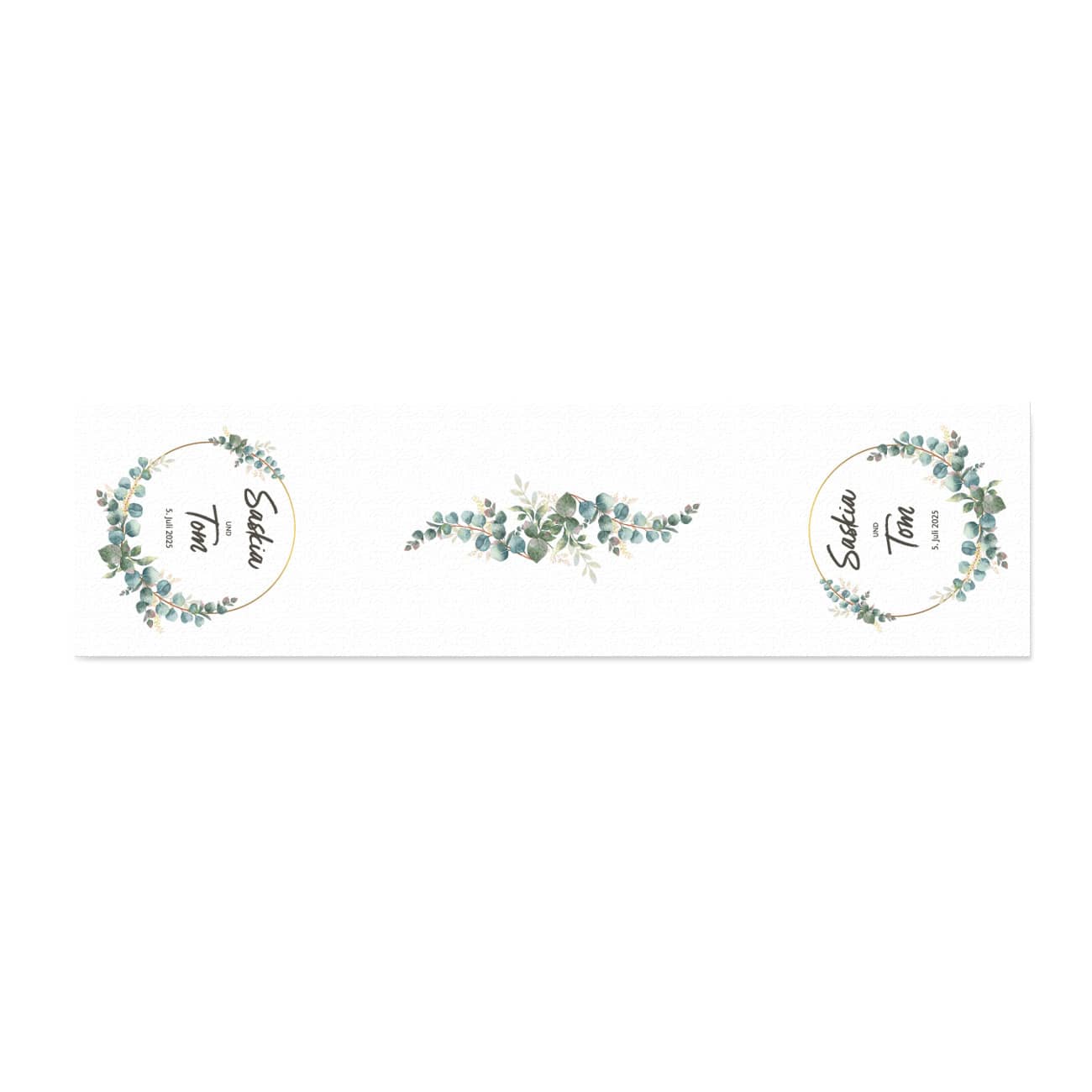 Personalisierter Tischläufer zur Hochzeit