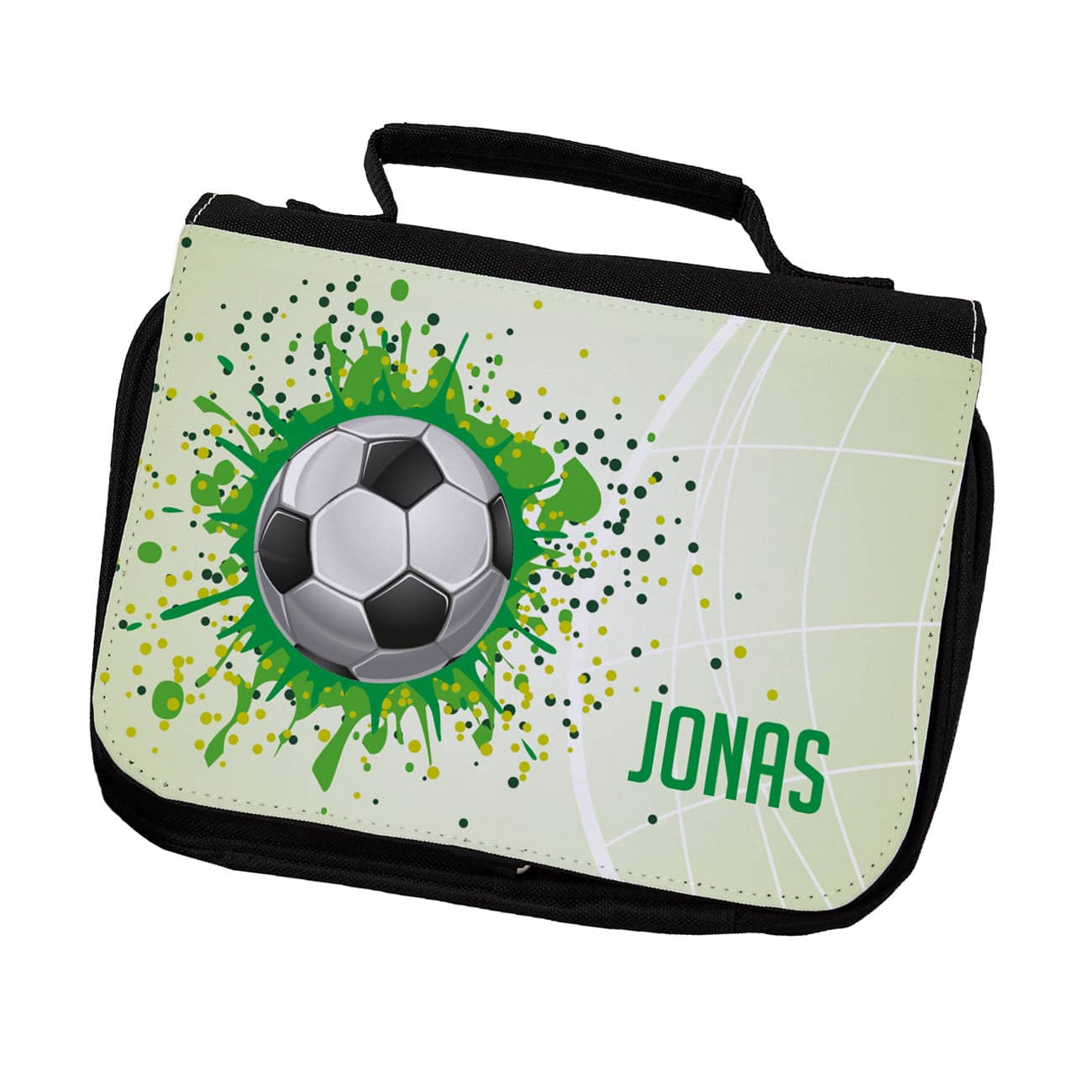 Kulturtasche mit Namensaufdruck für Fußballer
