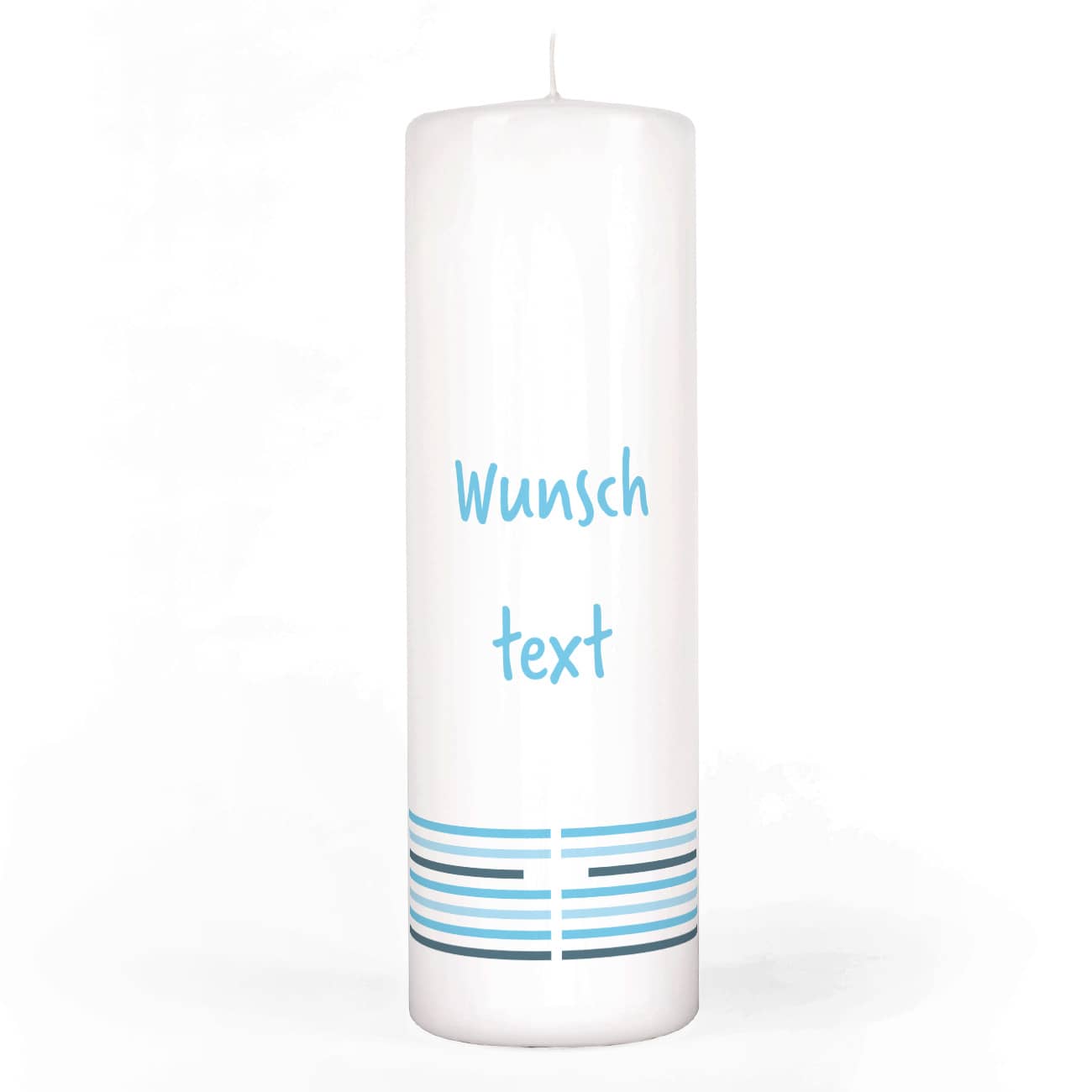 Taufkerze für Jungen - mit Name, Datum und Taufspruch