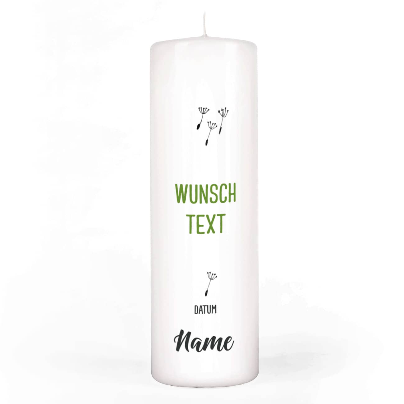 Konfirmationskerze Pusteblume Watercolor