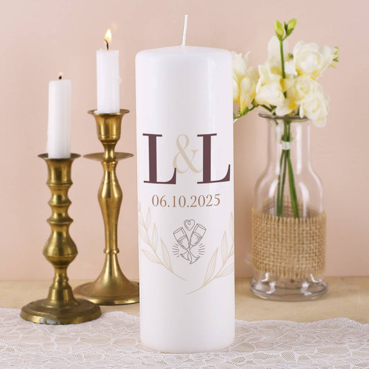 Kerze zur Hochzeit als schöne Dekoration