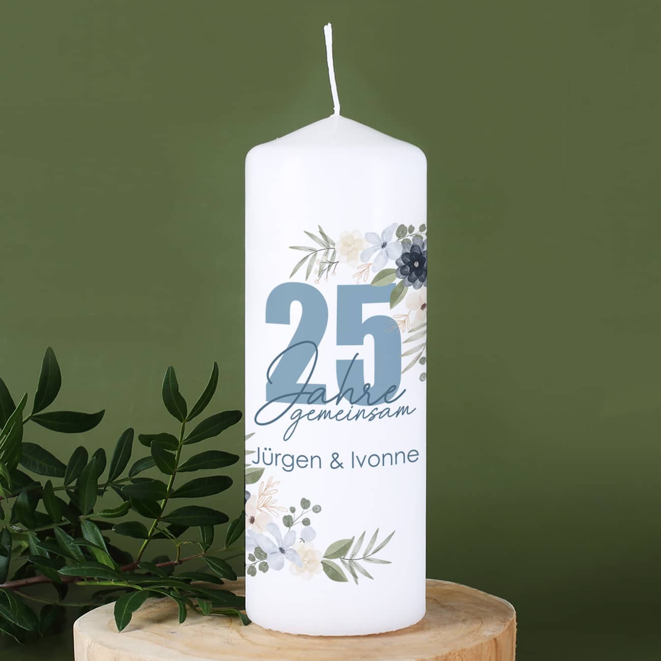 Schriftzug 25 Jahre gemeinsam mit Namen personalisiert