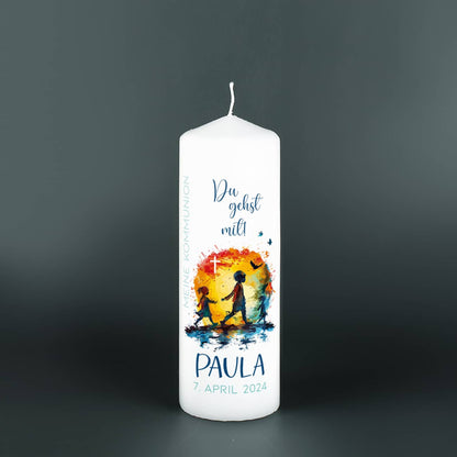 Kommunionkerze 2024 - Du gehst mit - 20 cm hoch