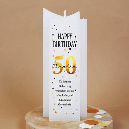 Kerze mit großem Alter und Name zum Geburtstag