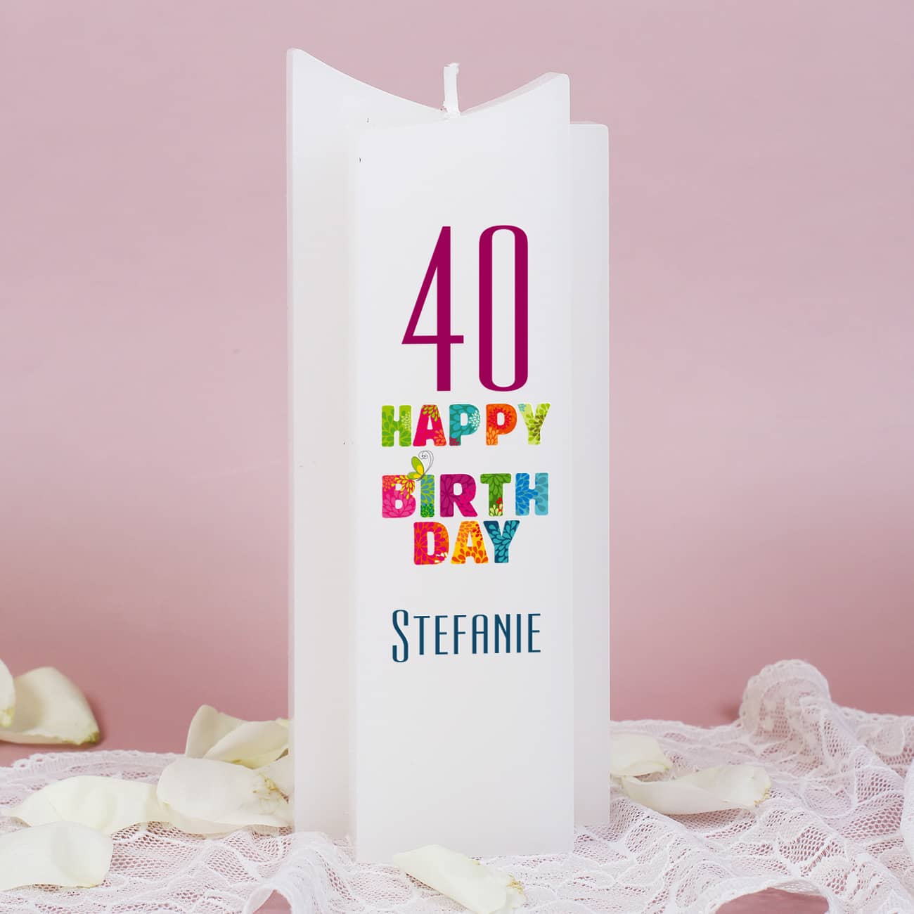 Geburtstagskerze mit Name und Alter