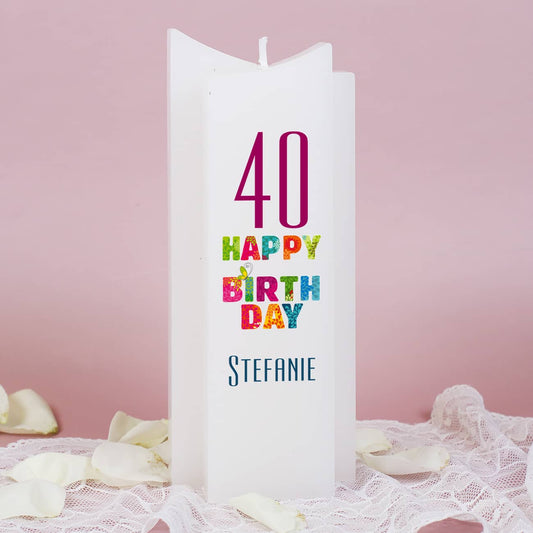 Geburtstagskerze mit Name und Alter