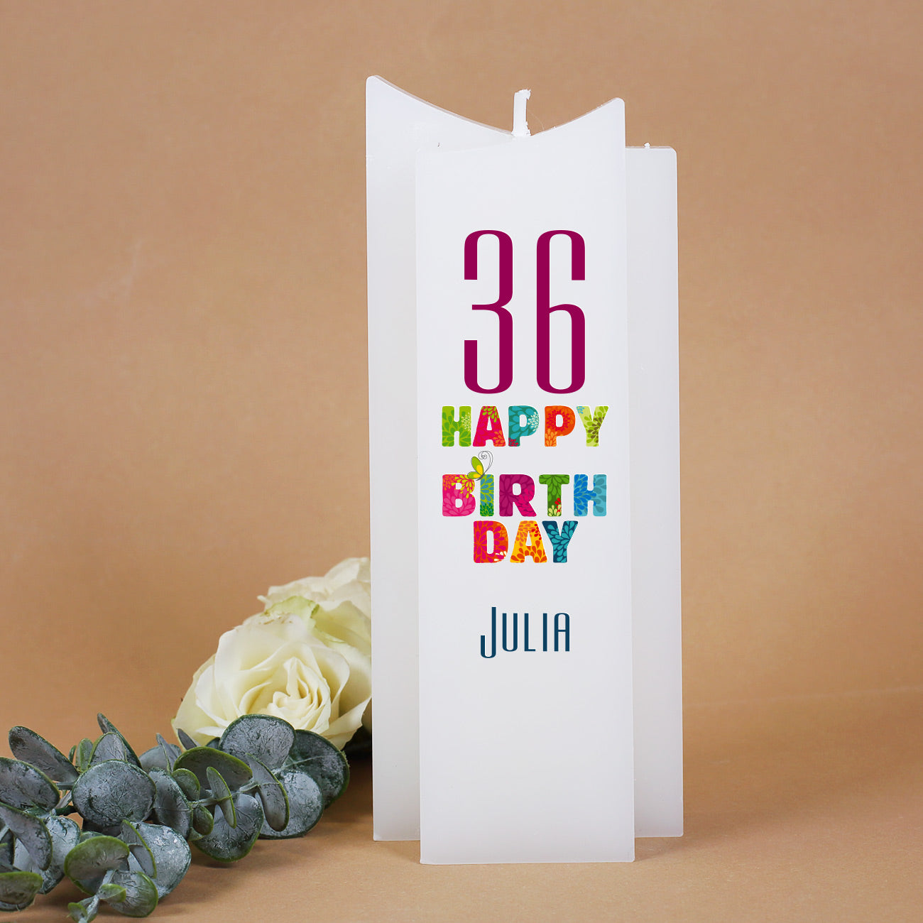 Individuelle Geburtstagskerze - Happy Birthday